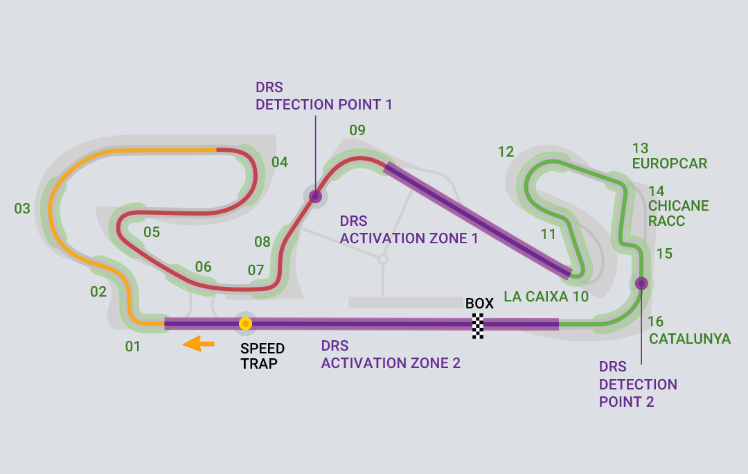 Formula 1 2024 - Spain GP map